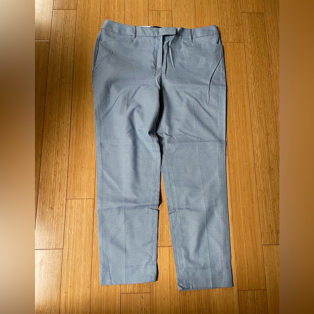 Talbots size 12, nwot, hampshire pants, blue & white.